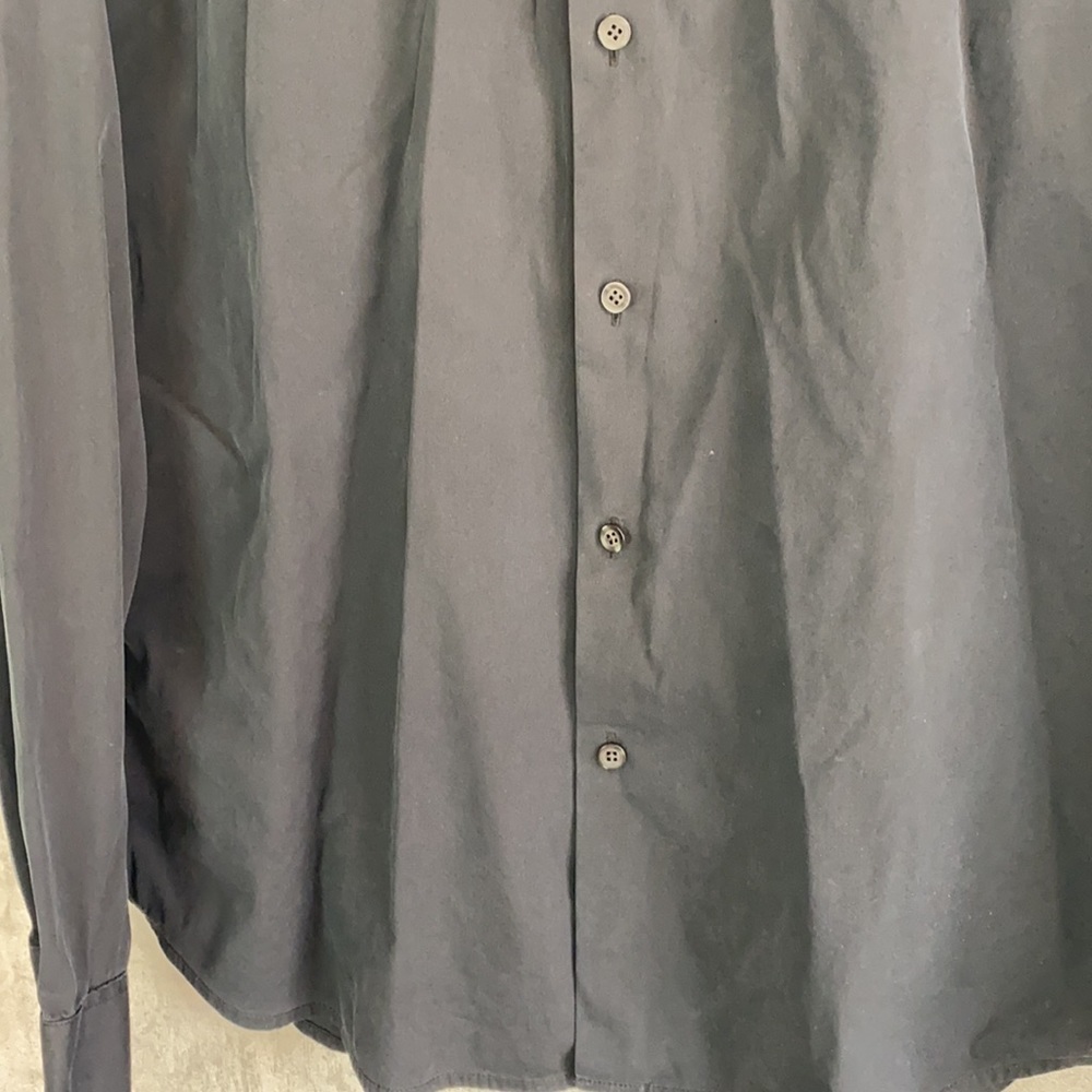 Theory black button down blouse - Picture 4 of 6